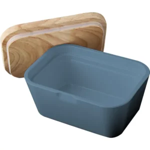 Brunner Melamine Butter Box with Bamboo Lid - Dark Blue